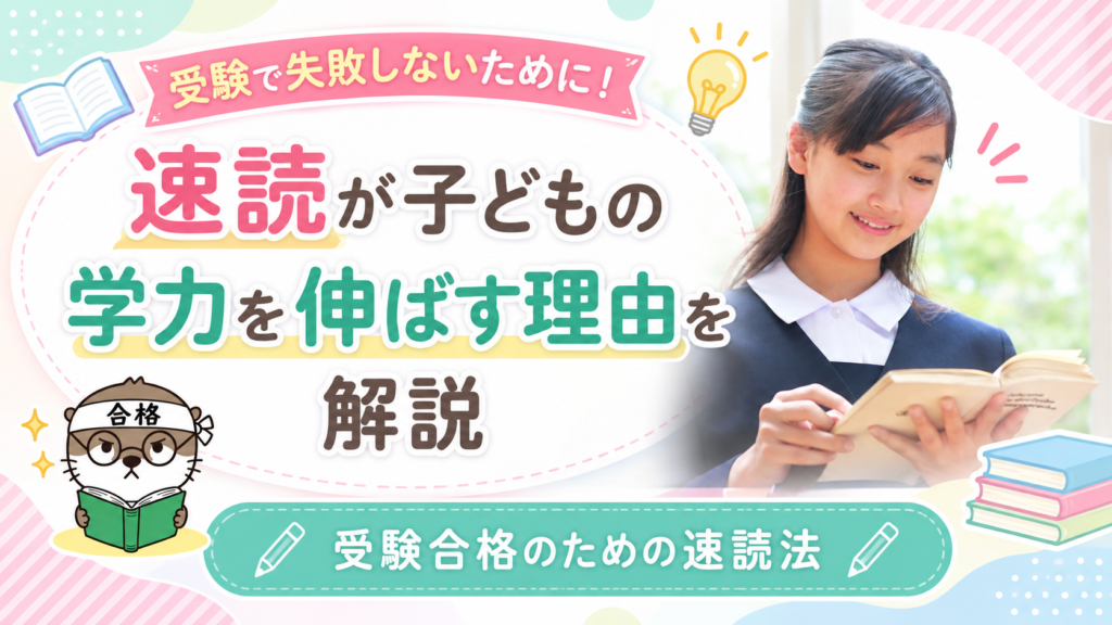 受験合格のための速読法