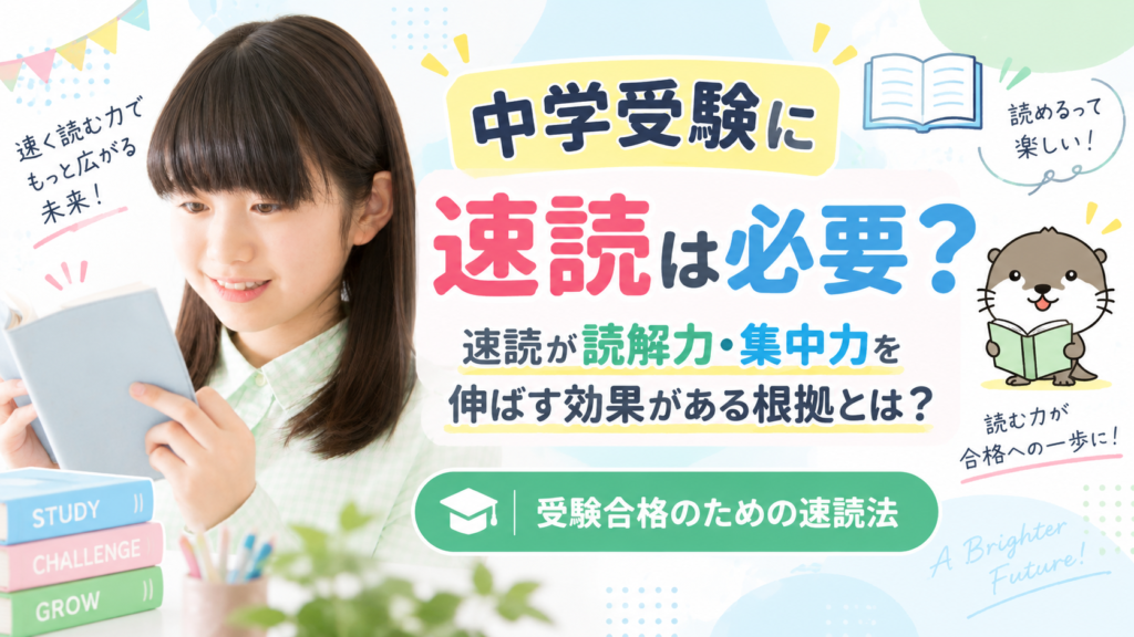 受験合格のための速読法